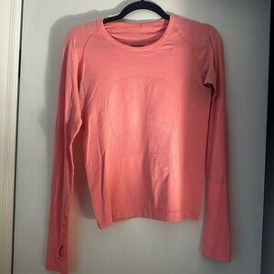Lululemon Athletica Pink Fitted Long Sleeve